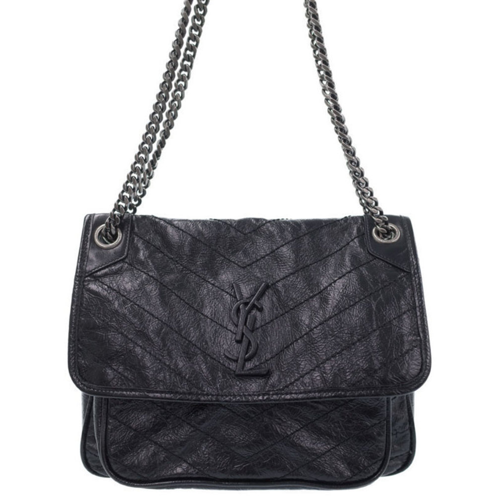 Saint Laurent Niki Medium Chain Shoulder Bag Black